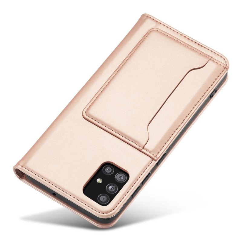 Magnetinis kortelės dėklas, skirtas Xiaomi Redmi Note 11 Pro Cover Card Piniginės kortelės stovas, rožinis
