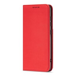 Magnetinis kortelės dėklas, skirtas Xiaomi Redmi Note 11 Pro Cover Card Piniginės kortelės stovas Raudonas