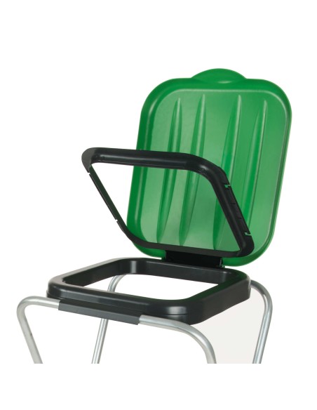 Stendinis maitinimo laikiklis 120L šiukšlių maišams GREEN Stendinis maitinimo laikiklis 120L šiukšlių maišams GREEN
