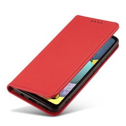 Magnetinis kortelės dėklas, skirtas Xiaomi Redmi Note 11 Pro Cover Card Piniginės kortelės stovas Raudonas