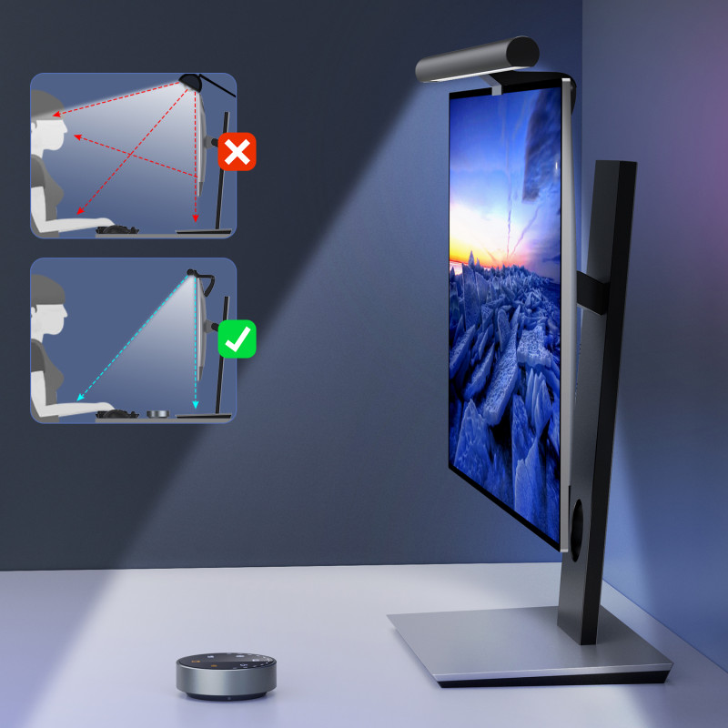 Elesense biuro belaidžiu būdu valdomas LED monitorius šviesiai juodas (E1129)