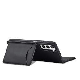 Magnetinis kortelės dėklas, skirtas Samsung Galaxy S22+ (S22 Plus) padengti kortelę Piniginės kortelės stovas juodas