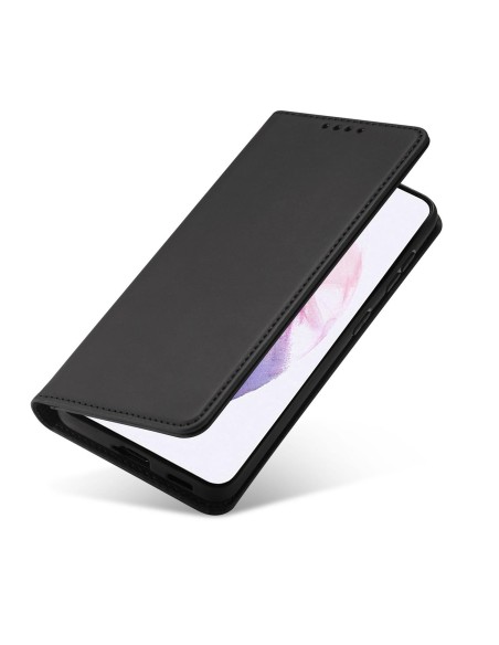 Magnetinis kortelės dėklas, skirtas Samsung Galaxy S22+ (S22 Plus) padengti kortelę Piniginės kortelės stovas juodas