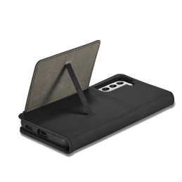 Magnetinis kortelės dėklas, skirtas Samsung Galaxy S22+ (S22 Plus) padengti kortelę Piniginės kortelės stovas juodas