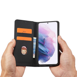 Magnetinis kortelės dėklas, skirtas Samsung Galaxy S22+ (S22 Plus) padengti kortelę Piniginės kortelės stovas juodas