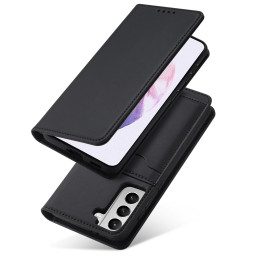 Magnetinis kortelės dėklas, skirtas Samsung Galaxy S22+ (S22 Plus) padengti kortelę Piniginės kortelės stovas juodas