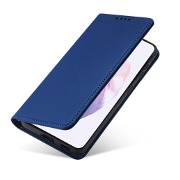 Magnetinis kortelės dėklas, skirtas Samsung Galaxy S22+ (S22 Plus) padengti kortelę Piniginės kortelės stovas mėlynas