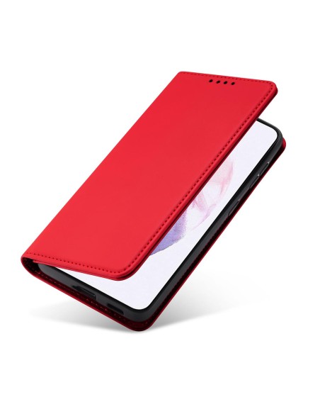 Magnet Card Case dėklas, skirtas Samsung Galaxy S22+ (S22 Plus) padengti kortelės piniginės kortelių stovas raudonas Magnet Card Case dėklas, skirtas Samsung Galaxy S22+ (S22 Plus) padengti kortelės piniginės kortelių stovas raudonas
