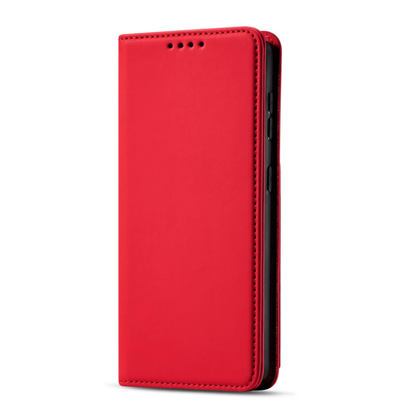 Magnet Card Case dėklas, skirtas Samsung Galaxy S22+ (S22 Plus) padengti kortelės piniginės kortelių stovas raudonas