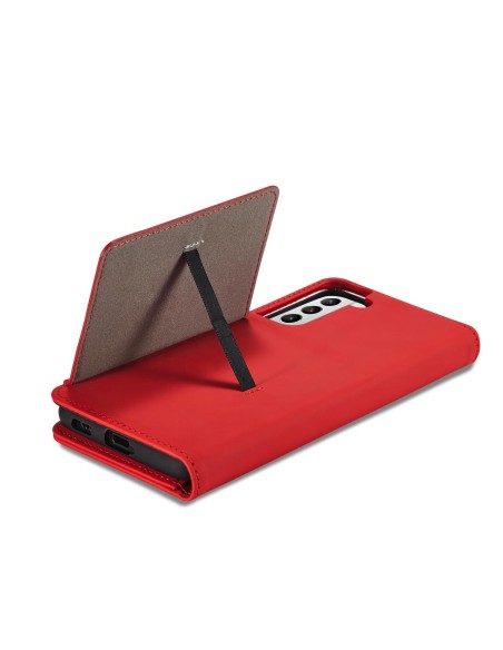 Magnet Card Case dėklas, skirtas Samsung Galaxy S22+ (S22 Plus) padengti kortelės piniginės kortelių stovas raudonas Magnet Card Case dėklas, skirtas Samsung Galaxy S22+ (S22 Plus) padengti kortelės piniginės kortelių stovas raudonas