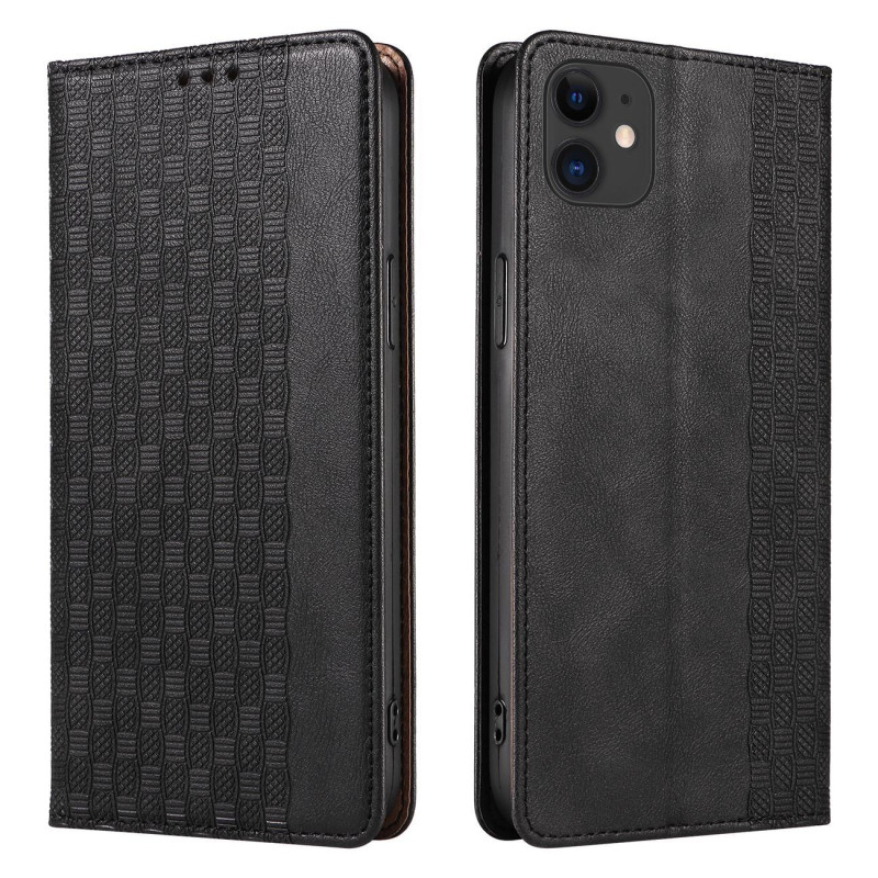 Magnetinio dirželio dėklas iPhone 12, piniginės dangtelis + mini dirželis, pakabukas, juodas