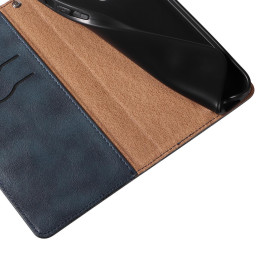Magnetinio dirželio dėklas iPhone 12, piniginės dangtelis + mini dirželis, pakabukas, mėlynas