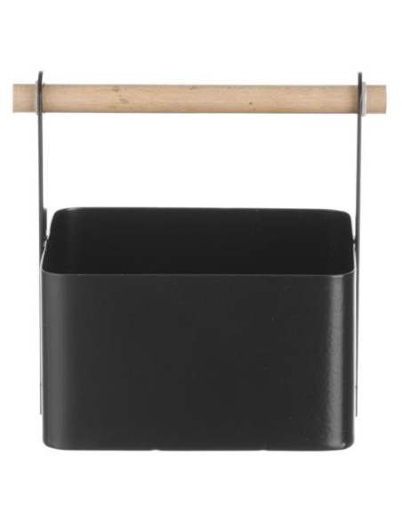 Organizatoriaus stalo prieskonių krepšelis su medine rankena 17x13x16 cm - Hendi 427057 Organizatoriaus stalo prieskonių krepšelis su medine rankena 17x13x16 cm - Hendi 427057