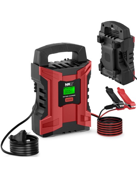 Automatinis automobilio akumuliatoriaus įkroviklis su LCD atminties funkcija 180 W 6/12 V 2/10 A Automatinis automobilio akumuliatoriaus įkroviklis su LCD atminties funkcija 180 W 6/12 V 2/10 A