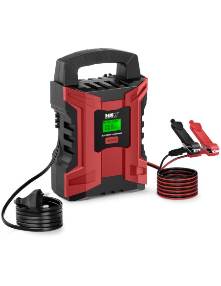 Automatinis automobilio akumuliatoriaus įkroviklis su LCD atminties funkcija 180 W 6/12 V 2/10 A Automatinis automobilio akumuliatoriaus įkroviklis su LCD atminties funkcija 180 W 6/12 V 2/10 A