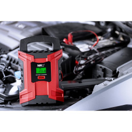 Automatinis automobilio akumuliatoriaus įkroviklis su LCD atminties funkcija 180 W 6/12 V 2/10 A