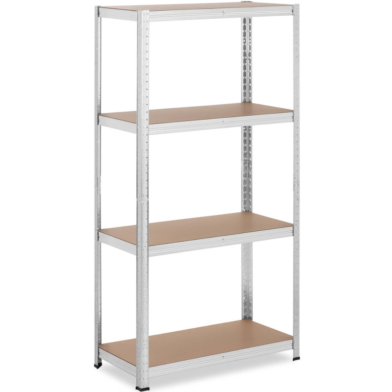 Metalinė laikymo lentyna su 4 lentynomis 320 kg 80 x 40 x 160 cm pilka
