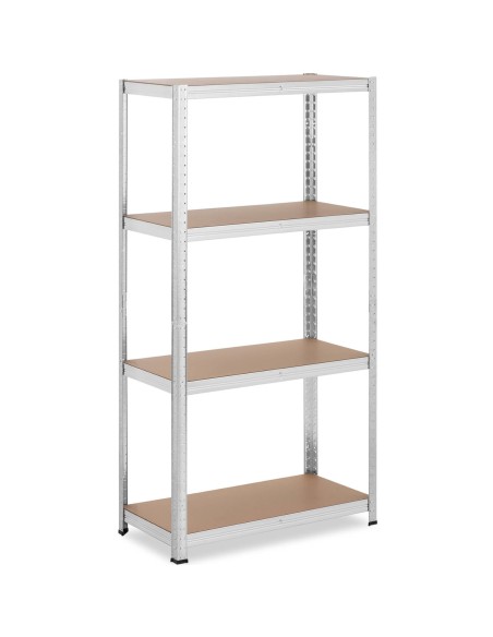 Metalinė laikymo lentyna su 4 lentynomis 320 kg 80 x 40 x 160 cm pilka