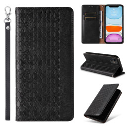 Magnetinio dirželio dėklas, skirtas iPhone 13, piniginės dangtelis + mini dirželis, pakabukas, juodas