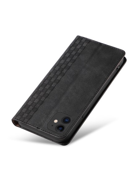 Magnetinio dirželio dėklas, skirtas iPhone 13, piniginės dangtelis + mini dirželis, pakabukas, juodas