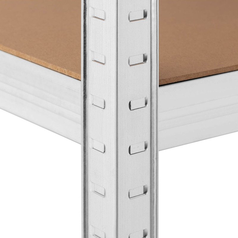 Metalinė laikymo lentyna su 4 lentynomis 320 kg 80 x 40 x 160 cm pilka