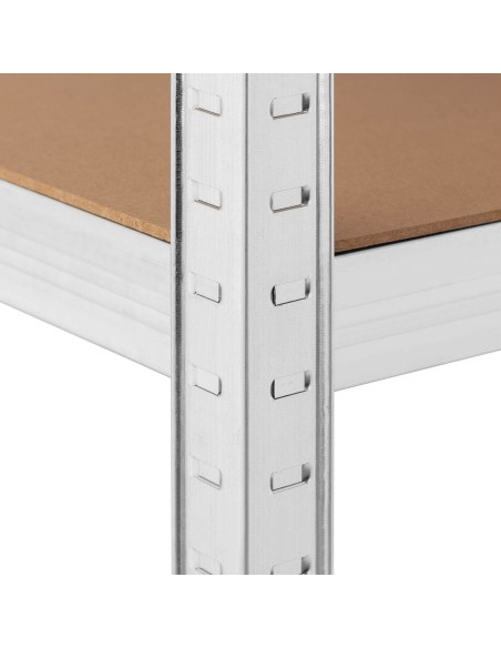 Metalinė laikymo lentyna su 4 lentynomis 320 kg 80 x 40 x 160 cm pilka