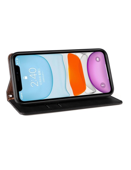 Magnetinio dirželio dėklas, skirtas iPhone 13, piniginės dangtelis + mini dirželis, pakabukas, juodas