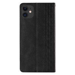 Magnetinio dirželio dėklas, skirtas iPhone 13, piniginės dangtelis + mini dirželis, pakabukas, juodas