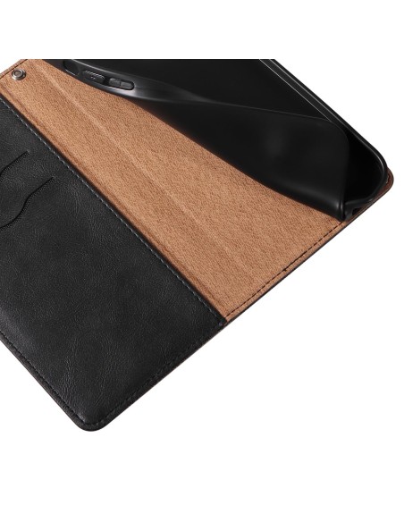 Magnetinio dirželio dėklas, skirtas iPhone 13, piniginės dangtelis + mini dirželis, pakabukas, juodas