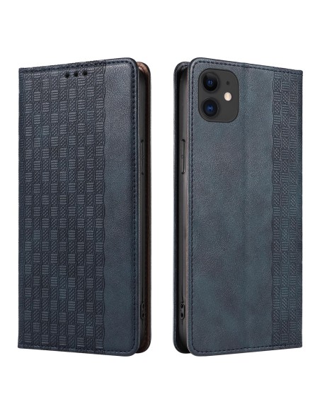 Magnet Strap Case dėklas, skirtas iPhone 13 piniginės dėklui + mini mėlynas pakabukas su dirželiu