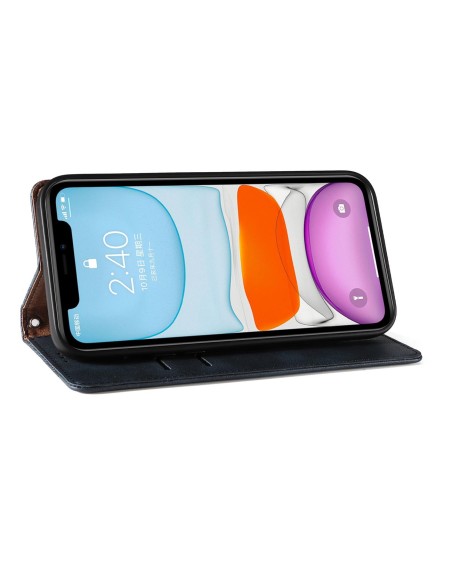 Magnet Strap Case dėklas, skirtas iPhone 13 piniginės dėklui + mini mėlynas pakabukas su dirželiu