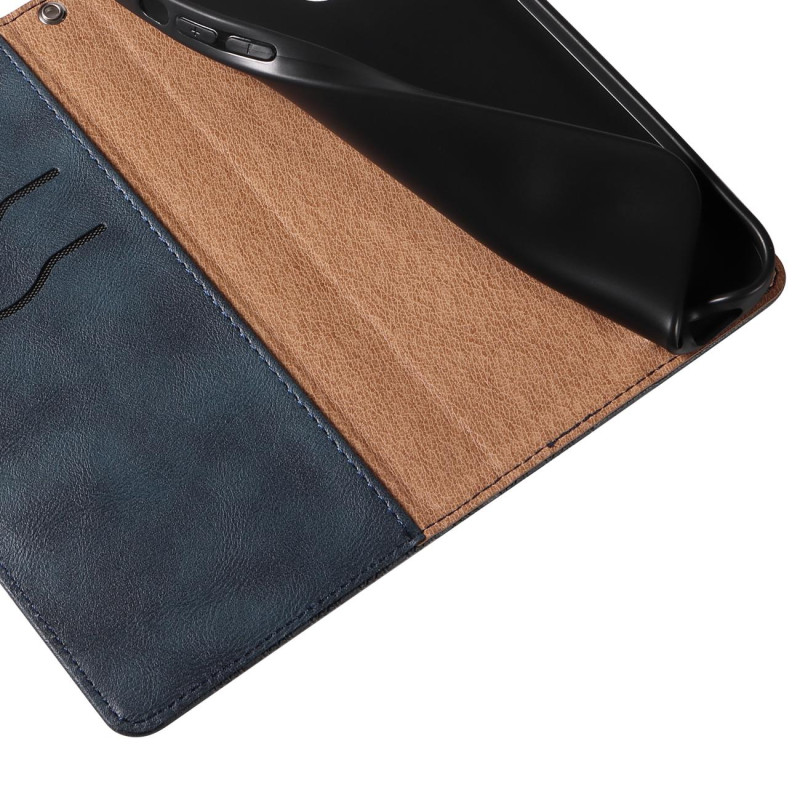 Magnet Strap Case dėklas, skirtas iPhone 13 piniginės dėklui + mini mėlynas pakabukas su dirželiu