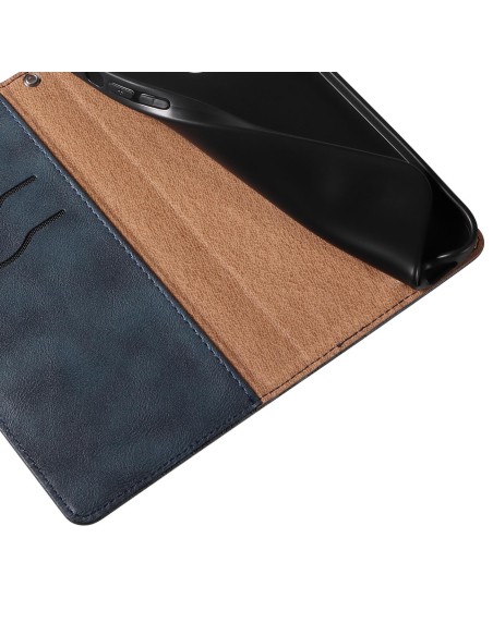 Magnet Strap Case dėklas, skirtas iPhone 13 piniginės dėklui + mini mėlynas pakabukas su dirželiu