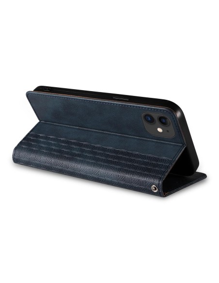 Magnet Strap Case dėklas, skirtas iPhone 13 piniginės dėklui + mini mėlynas pakabukas su dirželiu