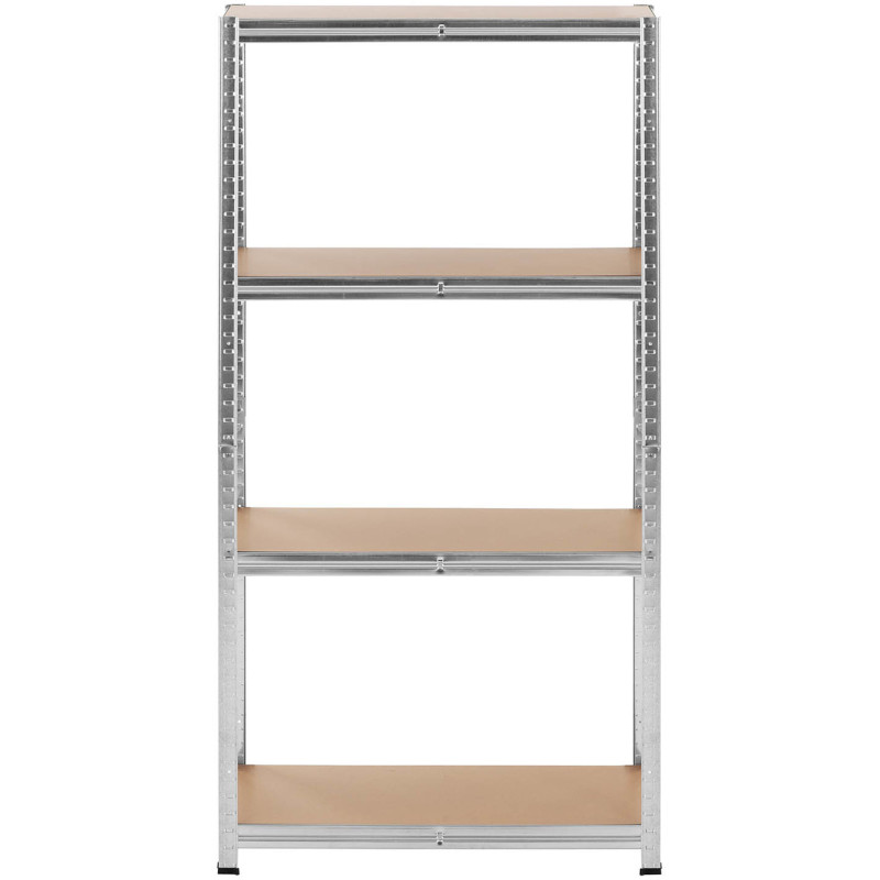 Metalinė laikymo lentyna su 4 lentynomis 320 kg 80 x 40 x 160 cm pilka