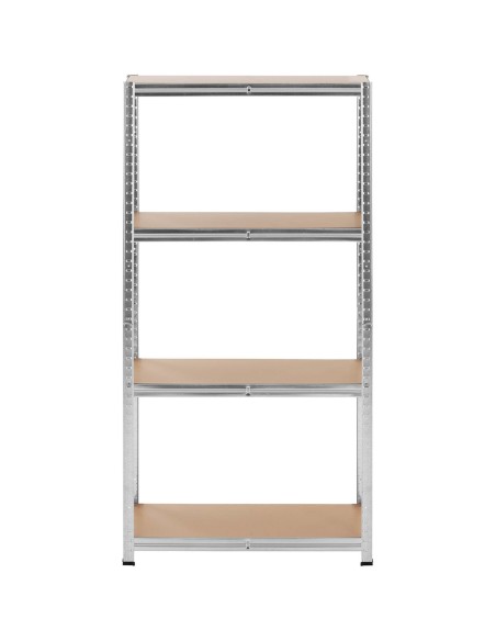 Metalinė laikymo lentyna su 4 lentynomis 320 kg 80 x 40 x 160 cm pilka