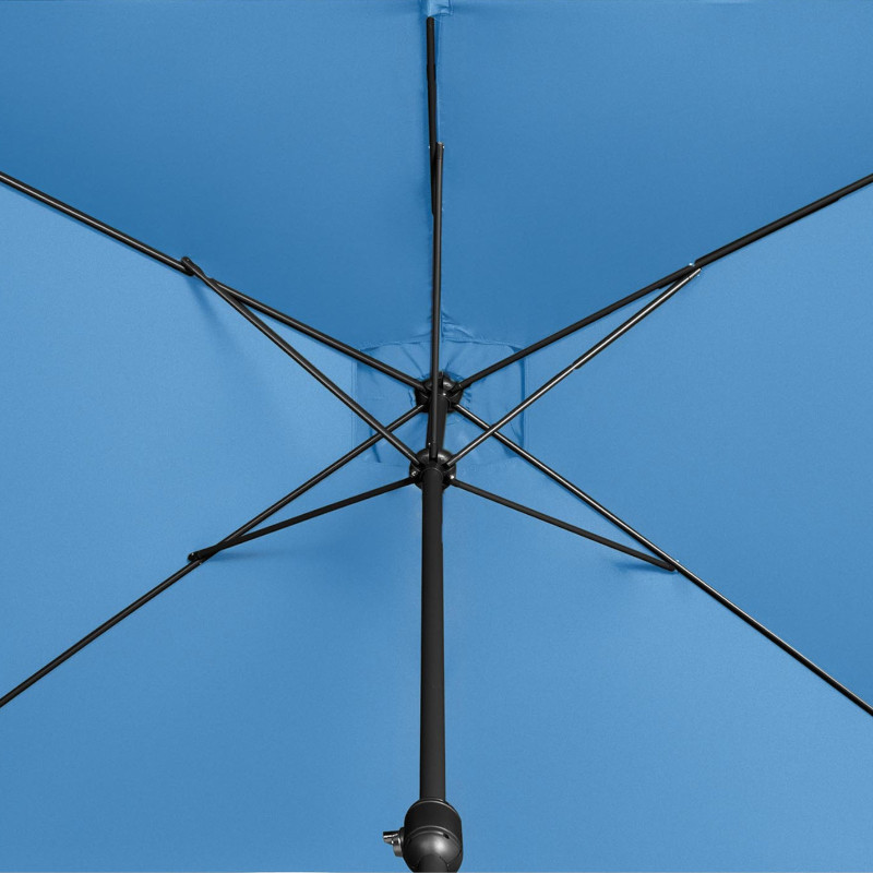 Stačiakampis terasos skėtis su švaistikliu 200 x 300 cm mėlynas