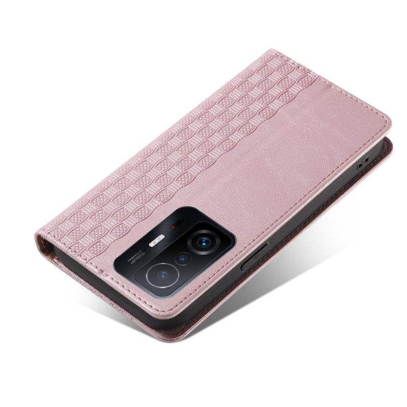 Magnetinio dirželio dėklas, skirtas Samsung Galaxy A12 5G padengti pinigine + mini pakabukas, rožinis
