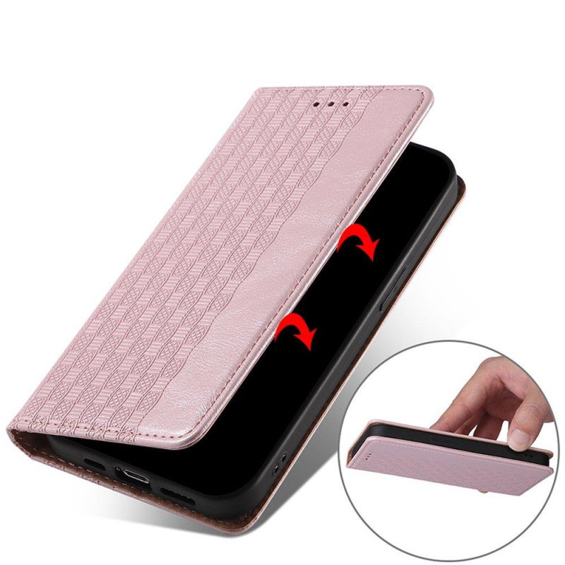 Magnetinio dirželio dėklas, skirtas Samsung Galaxy A12 5G padengti pinigine + mini pakabukas, rožinis