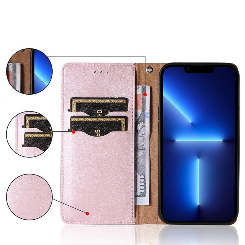 Magnetinio dirželio dėklas, skirtas Samsung Galaxy A12 5G padengti pinigine + mini pakabukas, rožinis