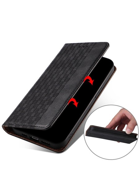 Magnetinio dirželio dėklas, skirtas Samsung Galaxy A13 5G piniginės dangtelis + juodas mini pakabukas su dirželiu