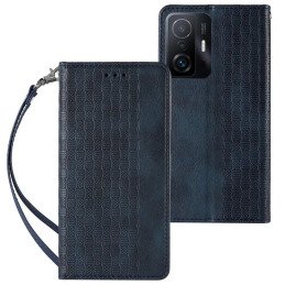 Magnetinio dirželio dėklas, skirtas Samsung Galaxy A13 5G piniginės dangtelis + mini pakabukas, mėlynas