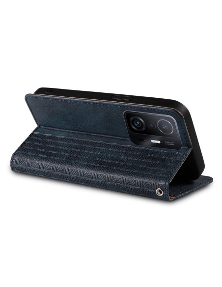 Magnetinio dirželio dėklas, skirtas Samsung Galaxy A13 5G piniginės dangtelis + mini pakabukas, mėlynas