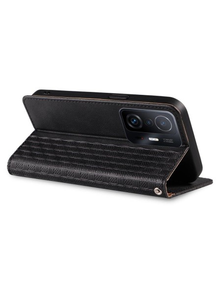 Magnetinio dirželio dėklas, skirtas Xiaomi Redmi Note 11 piniginės dangtelis + juodas mini pakabukas