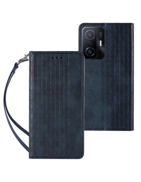 Magnetinio dirželio dėklas, skirtas Xiaomi Redmi Note 11 piniginės dangtelis + mini diržas pakabukas mėlynas Magnetinio dirželio dėklas, skirtas Xiaomi Redmi Note 11 piniginės dangtelis + mini diržas pakabukas mėlynas