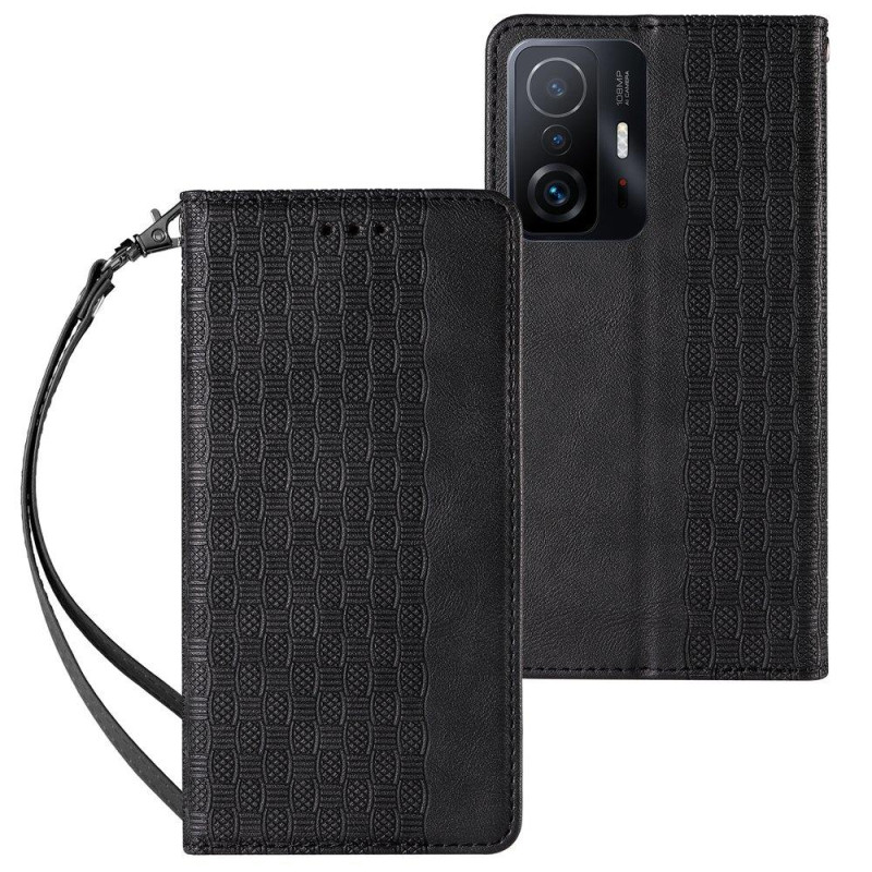 Magnetinio dirželio dėklas, skirtas „Xiaomi Redmi Note 11 Pro Cover“ piniginei + juodas mini pakabukas Magnetinio dirželio dėklas, skirtas „Xiaomi Redmi Note 11 Pro Cover“ piniginei + juodas mini pakabukas