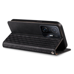 Magnetinio dirželio dėklas, skirtas „Xiaomi Redmi Note 11 Pro Cover“ piniginei + juodas mini pakabukas