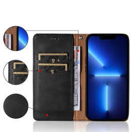 Magnetinio dirželio dėklas, skirtas „Xiaomi Redmi Note 11 Pro Cover“ piniginei + juodas mini pakabukas