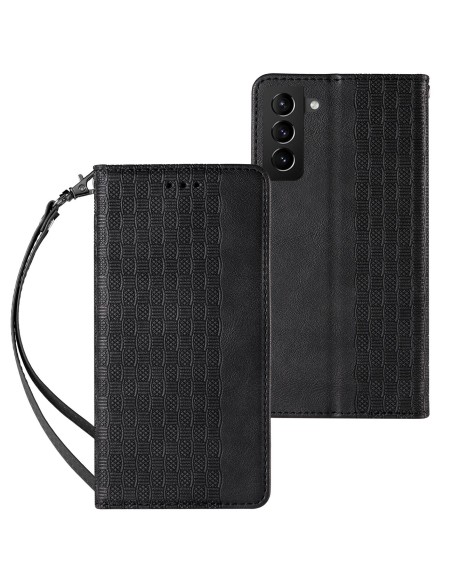 Magnetinio dirželio dėklas, skirtas Samsung Galaxy S22+ (S22 Plus) piniginės dangtelis + juodas mini pakabukas su diržel... Magnetinio dirželio dėklas, skirtas Samsung Galaxy S22+ (S22 Plus) piniginės dangtelis + juodas mini pakabukas su diržel...