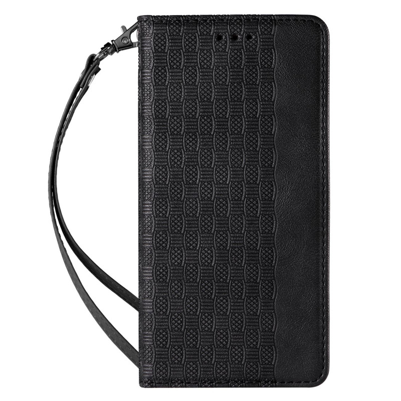 Magnetinio dirželio dėklas, skirtas Samsung Galaxy S22+ (S22 Plus) piniginės dangtelis + juodas mini pakabukas su diržel...